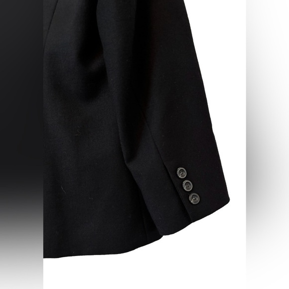 Talbots blk wool blnd 2 buttn lined blzr SZ 10P preppy dk academia office - Picture 6 of 9
